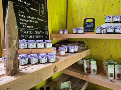 Biologische producten in de bezoektuin
